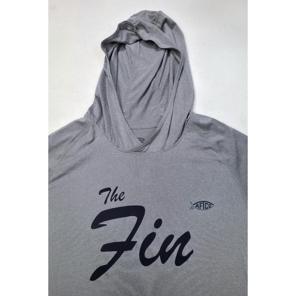 AFTCO Hoodie Mens L LIMITED USE The Fin AFTECH Performance Lightweight Pullover